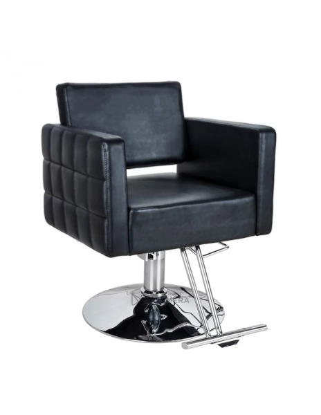 Kadeřnické křeslo PERLA - lesklá černá