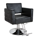 Fotel fryzjerski PERLA - matowy czarny