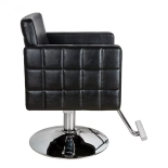 Fotel fryzjerski PERLA - matowy czarny