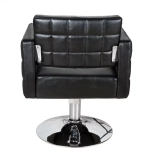 Fotel fryzjerski PERLA - matowy czarny