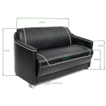 Pohovka do čakárne GRECO - matná čierna