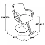 Kadeřnické křeslo ALTE - matná černá
