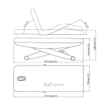 SPA Wellness lehátko LUNA PLUS E3 - s vyhrievaním, teak/biela