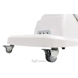 Swivel twin caster with brake