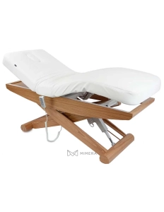 SPA Wellnessliege LUNA PLUS E3 - mit Heizung, teak/weiß