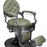 Retro barber chair MONET - suede green