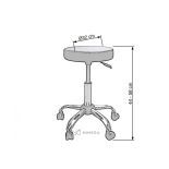 Hairdressing stool MILO - matt black