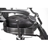 Retro barber chair MONET - suede black