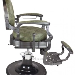 Retro barber chair MONET - suede green