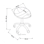 Hairdressing stool MELVIN - shiny black