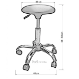 Hairdressing stool MOBY - matt black