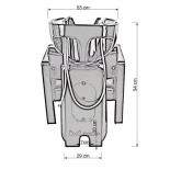 Shampoo chair LORA - shiny black