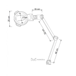 LED Lupa lampa HOPY-T 3 dioptrie s úchytkou na stůl