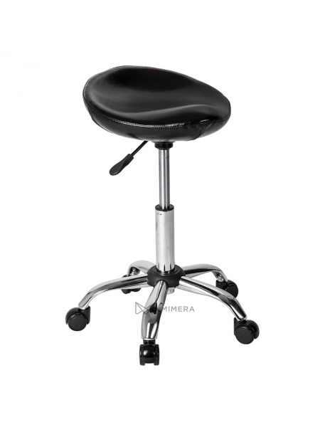 Hairdressing stool MELVIN - shiny black
