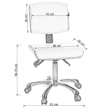 Cosmetic chair DENY TEAK - wine red