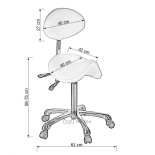 Cosmetic chair SMART - white