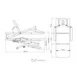 Fyzioterapeutické lehátko elektrické ZIAN E3 - tmavosivá