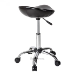 Hairdressing stool MELVIN - shiny black