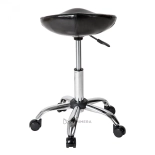 Hairdressing stool MELVIN - shiny black