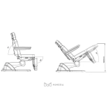 Electric cosmetic bed MABEL E4 - with exchangeable upholstery