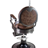 Retro barber kreslo MONET - semišovo hnedá