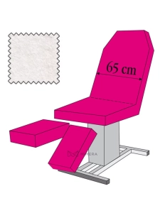 Pokrowiec ochronny (zestaw 3szt.) na fotel do pedicure - 65 cm - biały