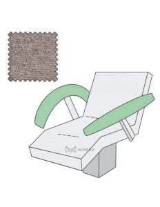 Armrests covers (1 pair) 70x10 cm - grey