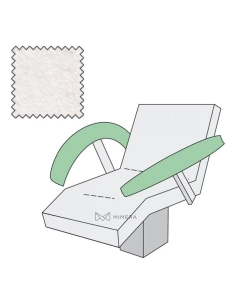 Armrests covers (1 pair) 70x10 cm - white