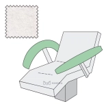 Potah na loketní opěrky (1 pár) 70x10 cm - bílá