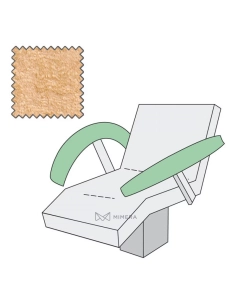 Armrests covers (1 pair) 70x15cm - beige