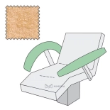 Prześcieradło na podłokietniki (2 Szt) 70x15cm - beżowy