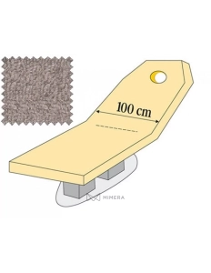 Protective cover for beds with hole - 100 cm - grey