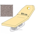Protective cover for beds with hole - 100 cm - grey