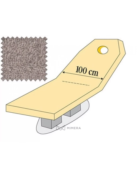 Protective cover for beds with hole - 100 cm - grey