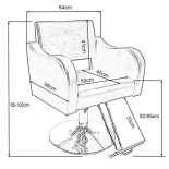 Kadeřnické křeslo GWEN - lesklá hnědo-černá