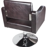 Kadeřnické křeslo GWEN - lesklá hnědo-černá