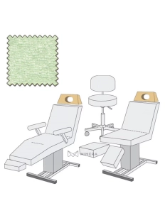 Cover under the head / forehead - with a hole - green