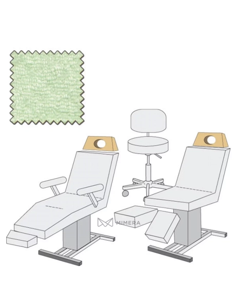 Potah pod hlavu / na čelo - s dírou - zelený