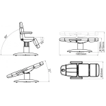 Electric cosmetic bed MILENA E4 - with heating