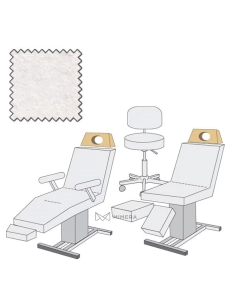 Cover under the head / forehead - with a hole - white