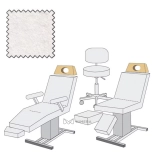 Cover under the head / forehead - with a hole - white