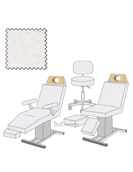 Cover under the head / forehead - with a hole - white