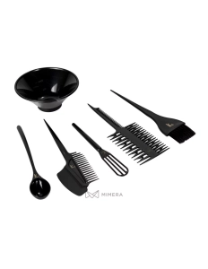 Hair coloring dyeing kit (6 pcs.set) – black