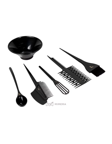 Hair coloring dyeing kit (6 pcs.set) – black