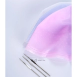 Silikonová čepička na barvení vlasů - bílá