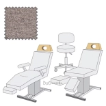 Cover under the head / forehead - with a hole - grey