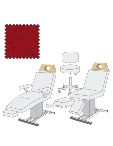 Cover under the head / forehead - with a hole - red