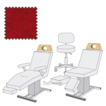 Kopfteilbezug maxi mit Nasenloch + Halsschal rot