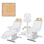 Cover under the head / forehead - with a hole - beige