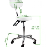 Fotel kosmetyczny DAZY - biały